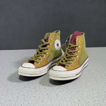 匡威1970s灯芯绒墨绿拼接复古休闲高帮男女帆布鞋172494c 172494c 41