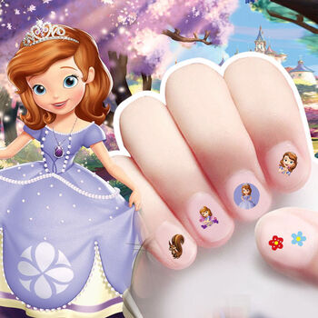 儿童指甲贴纸宝宝美甲纹身贴画冰雪情缘公主卡通指甲贴小学生创意