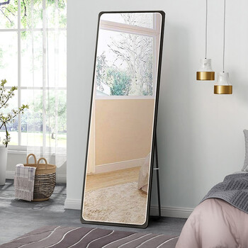 朗嘉曼穿衣镜全身家用落地镜高清防飞溅卧室试衣镜梳妆化妆镜子典雅