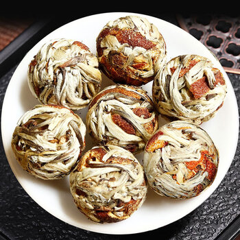 牵手2018老白茶福建白毫银针陈皮龙珠高山明前头采嫩芽春白茶叶小茶球