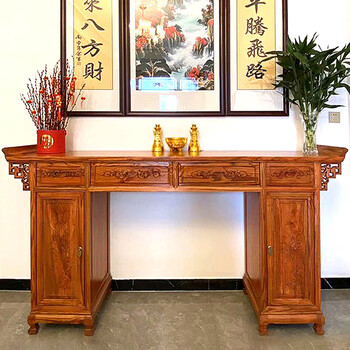 中堂供桌佛台神台案台供台客厅翘头条几玄关桌长条桌四斗两门条案柜
