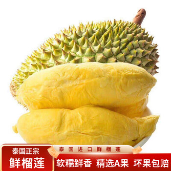 晨木鲜生 泰国进口巴掌榴莲鲜果 新鲜水果生鲜巴掌榴莲 软糯香甜 2-3斤（单个）