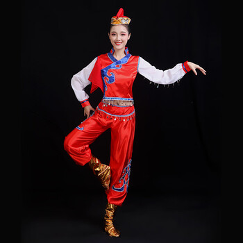 马术服装筷子舞打鼓骑马演出服蒙古族舞蹈服装