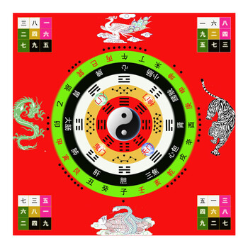 2米罡毯八卦阴阳太极图地毯踏罡步斗毯做法七星歩毯 红色 2000mm