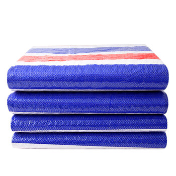 彩条布8米宽30米长三色彩条布防水防晒加厚防雨布工地家用装修遮阳