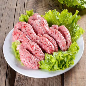 青封铭 冷冻新鲜猪脑猪脑子猪脑花猪脑火锅食材 4副猪脑【图片 价格 