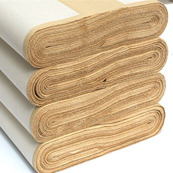 八尺屏六尺屏仿手工加厚毛边纸仿古四尺半生熟宣纸毛笔书法练习纸