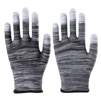 手套劳保耐磨工作pu涂指涂掌防电浸胶防滑尼龙带胶干活薄款超薄 【涂