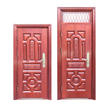 带气窗防盗门钢质门通风窗安全单门防晒室外庭院门进户车库门 2100*