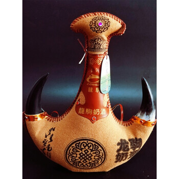 马奶酒内蒙古特产52度500ml手工皮囊酒真牛角龙驹人气礼品酒礼