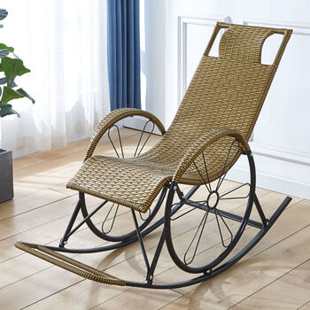 老人摇摇椅摇椅躺椅家用摇椅子客厅藤摇椅阳台藤椅成人户外逍遥椅加厚