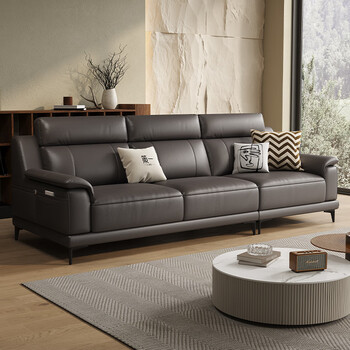 策一贵妃全真皮沙发诧寂简约现代客厅大户型家具佛山意式品牌前十5137