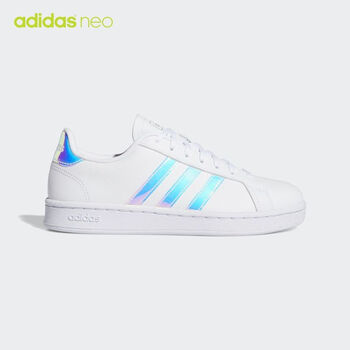 adidas阿迪达斯官网neo GRAND COURT女子休闲运动鞋板鞋EE9689 白/镭射粉36(220mm)【图片价格品牌报价】-京东