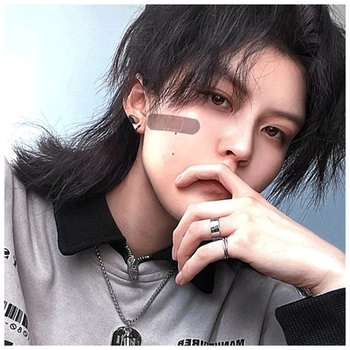 武士头假发男韩版帅气动漫蓬松自然狼尾鲻鱼头潮流网红