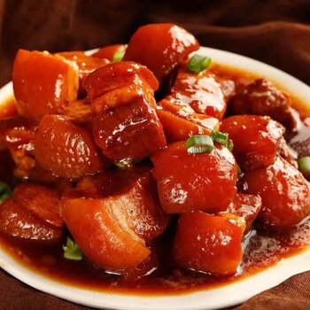 红烧肉虎皮熟食下酒菜即食酒店专用肘花300g 精品红烧肉500克(两碗装)