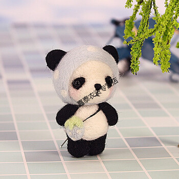 毛毡戳戳乐diy材料包手工制作自制打发时间柴犬狗狗小动物 【呆萌熊猫