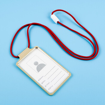 坤洛(kunluo) 华为体验店卡套 金属证件 工牌吊绳挂绳铝合金外壳工作