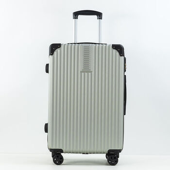 米家雅悦旅行箱行李箱铝框拉链拉杆箱万向轮学生密码皮箱银色复古拉链