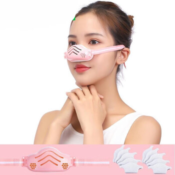 鼻炎过敏防护鼻罩睡觉男女纯棉防尘防冻防空调冷气透气 粉色 20防尘棉