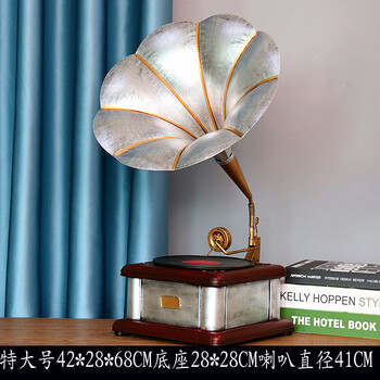 巨进复古留声机摆件家居酒吧装饰品咖啡厅仿古唱片机橱窗陈列道具模型