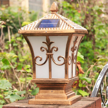 殊亚太阳能灯欧式围墙灯户外大门柱子灯家用防水花园别墅外墙灯led