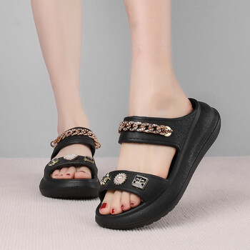 鞋靴>时尚女鞋>女士凉鞋>其它女士凉鞋>京峋>京峋厚底凉拖水钻沙滩