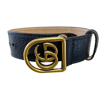 【精品】gucci 古驰双g黑色皮手环 黑色 s