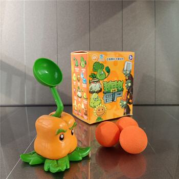 塑料单独包装食人花火焰寒冰暗影机枪豌豆盲盒玩具团购 红色 甜椒投手