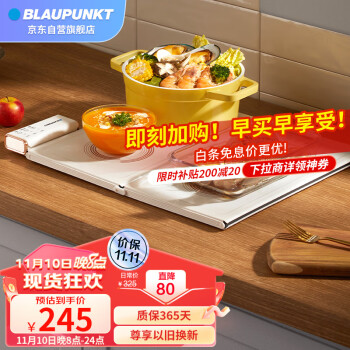 蓝宝( BLAUPUNKT)折叠暖菜板热菜板家用方形餐桌饭菜保温板加热暖菜板垫（双板）
