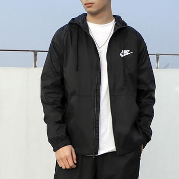 nike耐克男装2020秋季新款运动服薄款宽松透气防风衣时尚简约休闲连帽