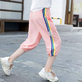 品牌童装女童中裤儿童短裤外穿款夏裤9-12岁中大童热裤女孩七分裤宽松