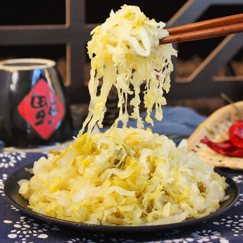 东北酸菜自然发酵大缸酸菜腌制特产酸菜丝500克5袋