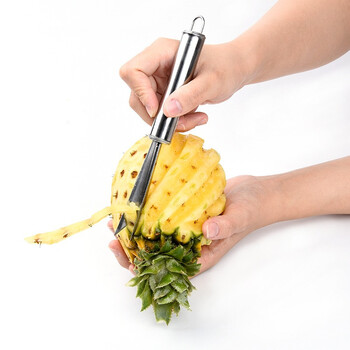 赫孜 菠萝铲菠萝刀削皮器不锈钢菠萝去眼器挖籽锉刀 不锈钢菠萝铲