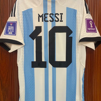 费格龙顶配2223阿根廷主场球衣球员版世界杯梅西球衣梅西签名球衣定制