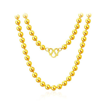 格洛美老凤凰男士黄金项链 圆珠足金999.