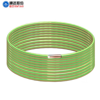 通达(hntddl)电线电缆bv6平方家用空调单股铜芯阻燃双色地线5米