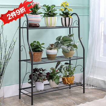 蜗家落地花架铁艺多层客厅阳台花盆架壁挂绿萝多肉花架子z633深灰闪银 图片价格品牌报价 京东