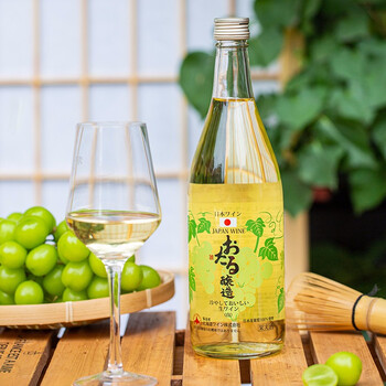 日本原装进口洋酒 归素小樽淡白葡萄酒720ml半甜型生葡萄酒微醺果酒