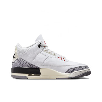 耐克nikeairjordan3aj3白水泥爆裂纹复古中帮男女篮球鞋dn3707100dn