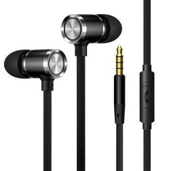 莅飒 新款金属子弹头有线手机耳机软硅胶头入耳式有线控带麦hifi动圈