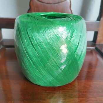 塑料捆扎绳子绳打包绳尼龙绳彩色细绳成捆布草绳缝包引线绳绿色大卷宽