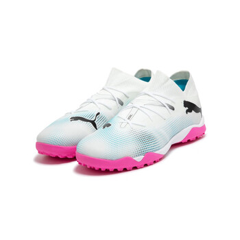 彪马puma男子人造草坪足球鞋碎钉future7matchtt107720白黑色粉0139