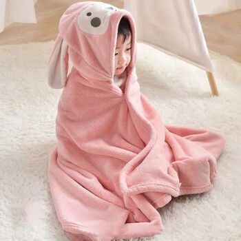 Boxbaby儿童斗篷浴巾-珊瑚绒宝宝浴袍，可爱舒适耐用