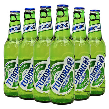 嘉士伯乐堡啤酒tuborg拉环盖小瓶装啤酒330ml24瓶整箱乐堡啤酒330ml6