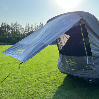 北慕新款户外自驾游烧烤野营汽车旅行帐篷遮阳防雨后备箱车尾延伸帐