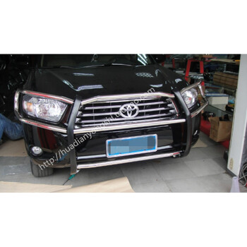 丰田汉兰达前护杠 汉兰达不锈钢前护杠 汉兰达金属防撞杠原厂款