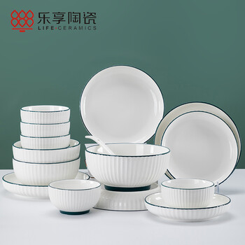 乐享品质生活，景德镇陶瓷碗碟套装购物攻略|查询餐具套装价格最低