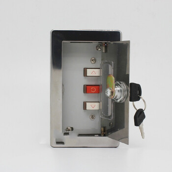 汉晨定制明装防火车库电梯卷帘门拉门门禁控制器按钮开关盒带玻璃门