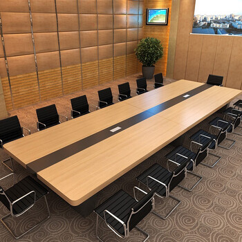 见贤会议桌现代简约办公桌大型会议桌长桌6人8人915人培训桌公司会议