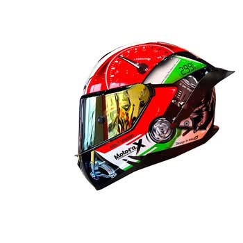 头盔全盔赛车大尾翼r50机车跑盔四季男女升级款r50sr50烈火战车mc2